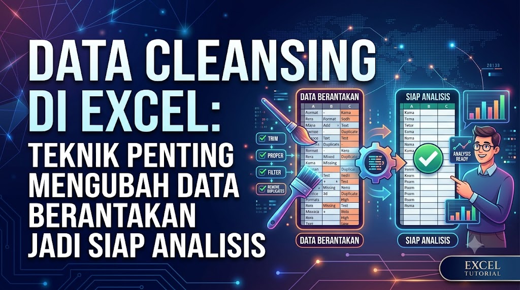 Data Cleansing di Excel: Teknik Penting Mengubah Data Berantakan Jadi Siap Analisis