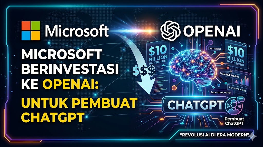 Microsoft berinvestasi ke OpenAI, untuk Pembuat ChatGPT
