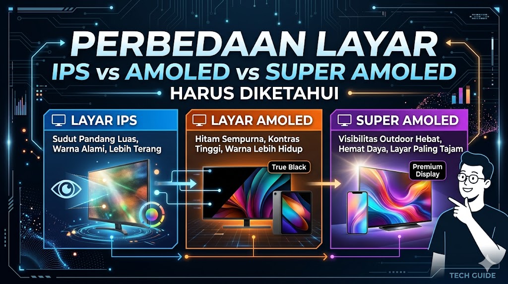 Perbedaan Layar IPS, AMOLED, dan Super AMOLED Yang Harus Diketahui