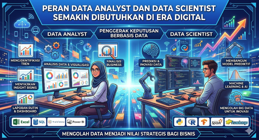 Peran Data Analyst dan Data Scientist Semakin Dibutuhkan di Era Digital